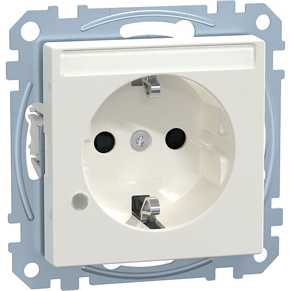 Merten SCHUKO-Steckdose pws Ko.Licht Schriftfeld MEG2303-0319